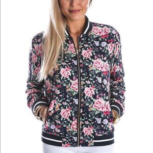 Beau Hudson Black Floral Bomber Jacket